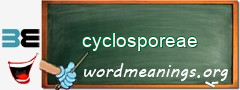 WordMeaning blackboard for cyclosporeae